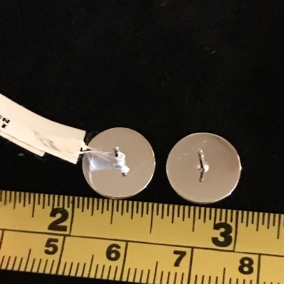 Authentic Gucci Trademark Logo .925 Sterling Silver Round Stud Earrings - Picture 13 of 15